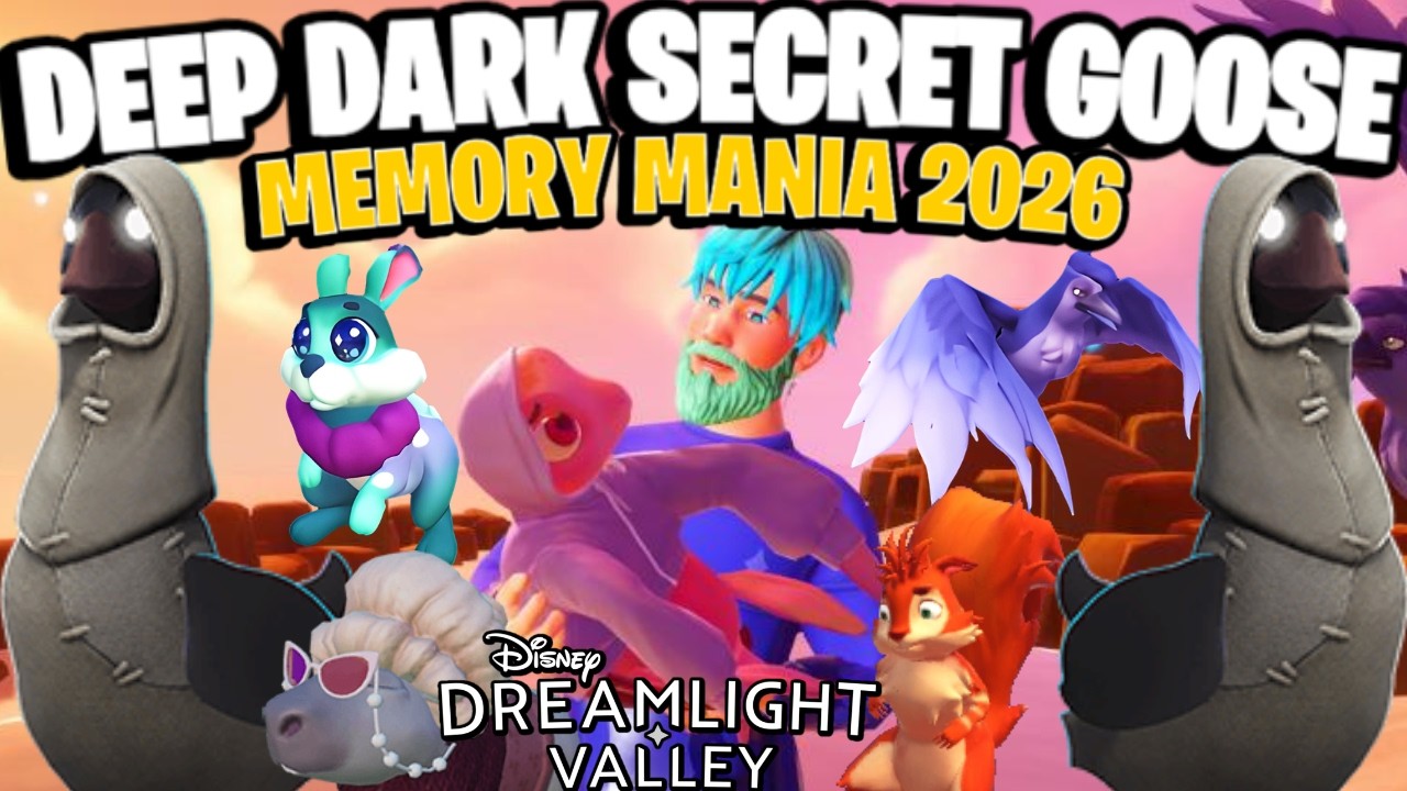 (2026) Wydarzenie Memory Mania! Sekretna mroczna gęś + WSZYSTKIE nagrody | Dreamlight Valley