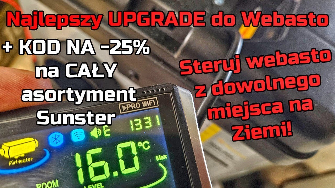 Sterowanie Webasto z Dowolnego Miejsca na Ziemi! Sterownik WI-FI Pro do Sunster TB10 PRO