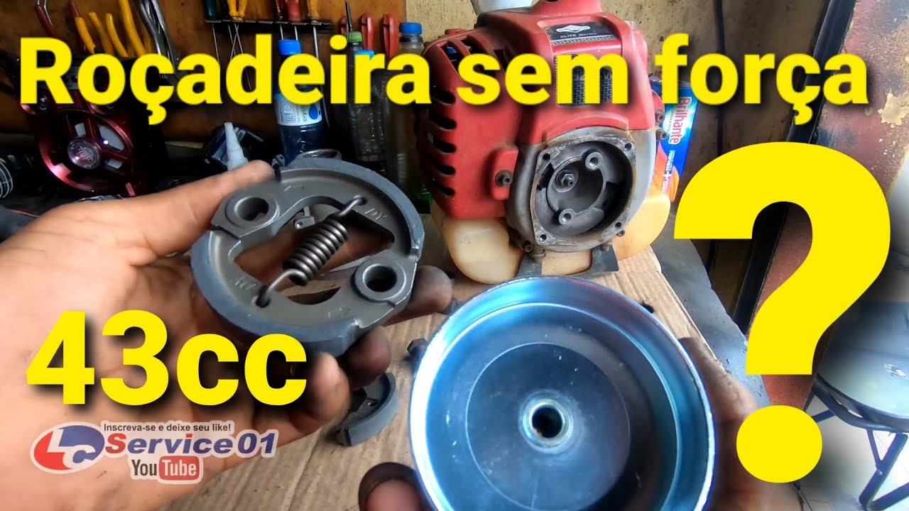 #Briggs&Stratton #Roçadeira  #43cc Roçadeira sem força tambor e embreagem gasta