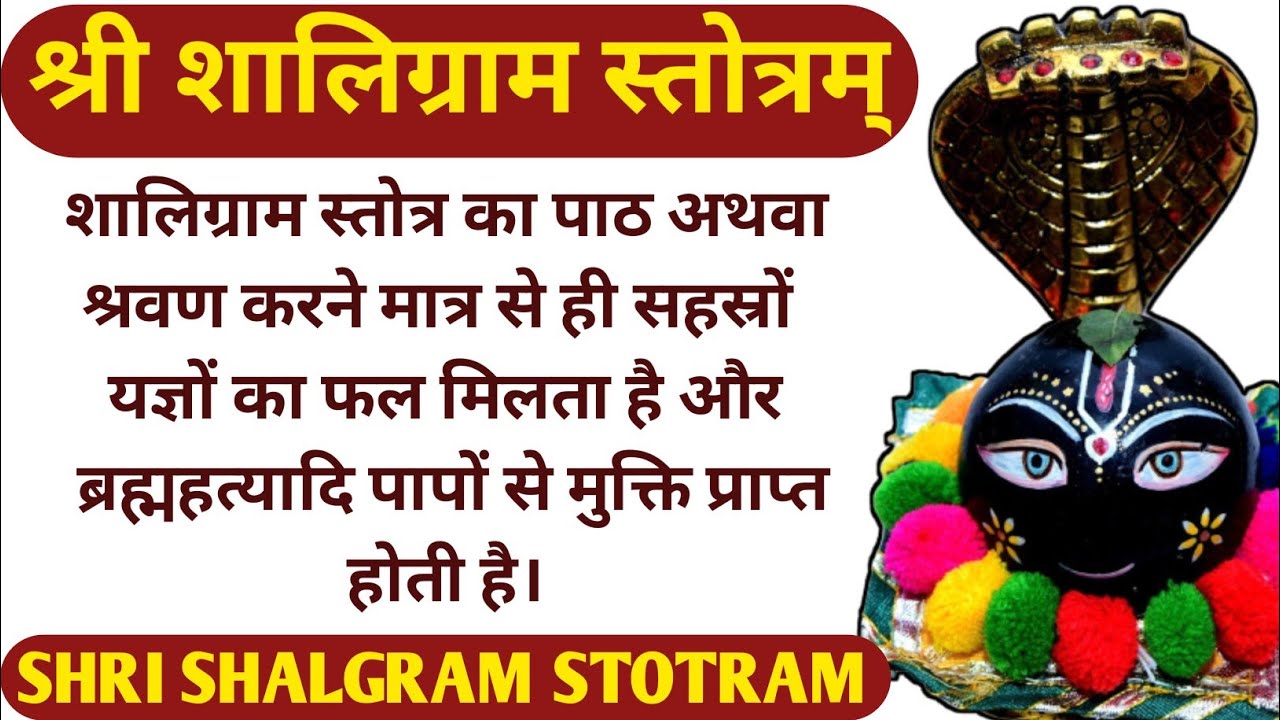 श्री शालिग्राम स्तोत्रम्||Shaligram Stotram||समस्त मनोकामनाओं को पूर्ण करता है यह स्तोत्र
