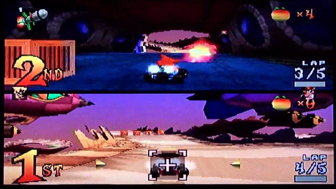 Crash Team Racing Multiplayer Race at Hot Air Skyway