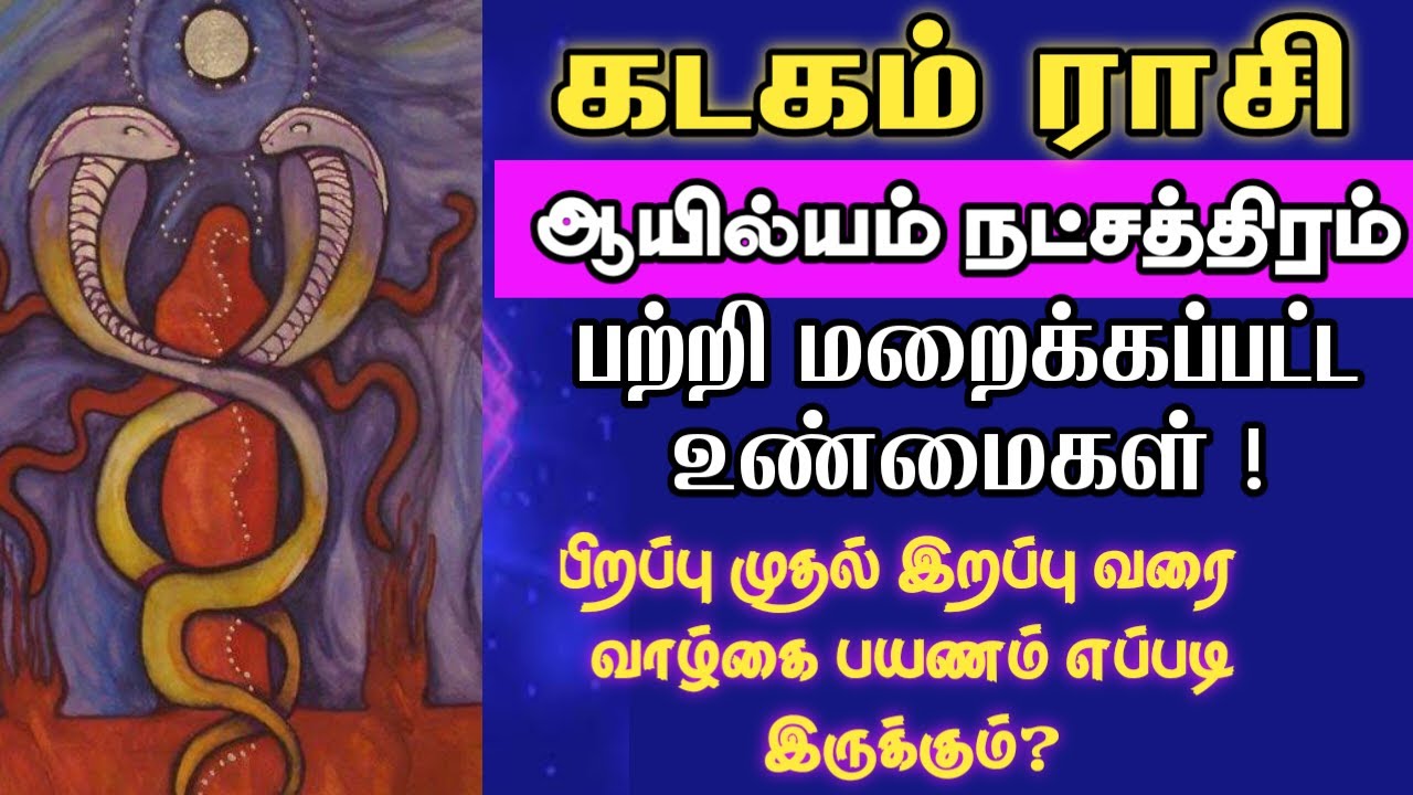 ஆயில்யம் நட்சத்திரத்தில் பிறந்தவர்கள் யார் தெரிமா? | Kadagam Rasi Ayilyam natchathiram | 2025
