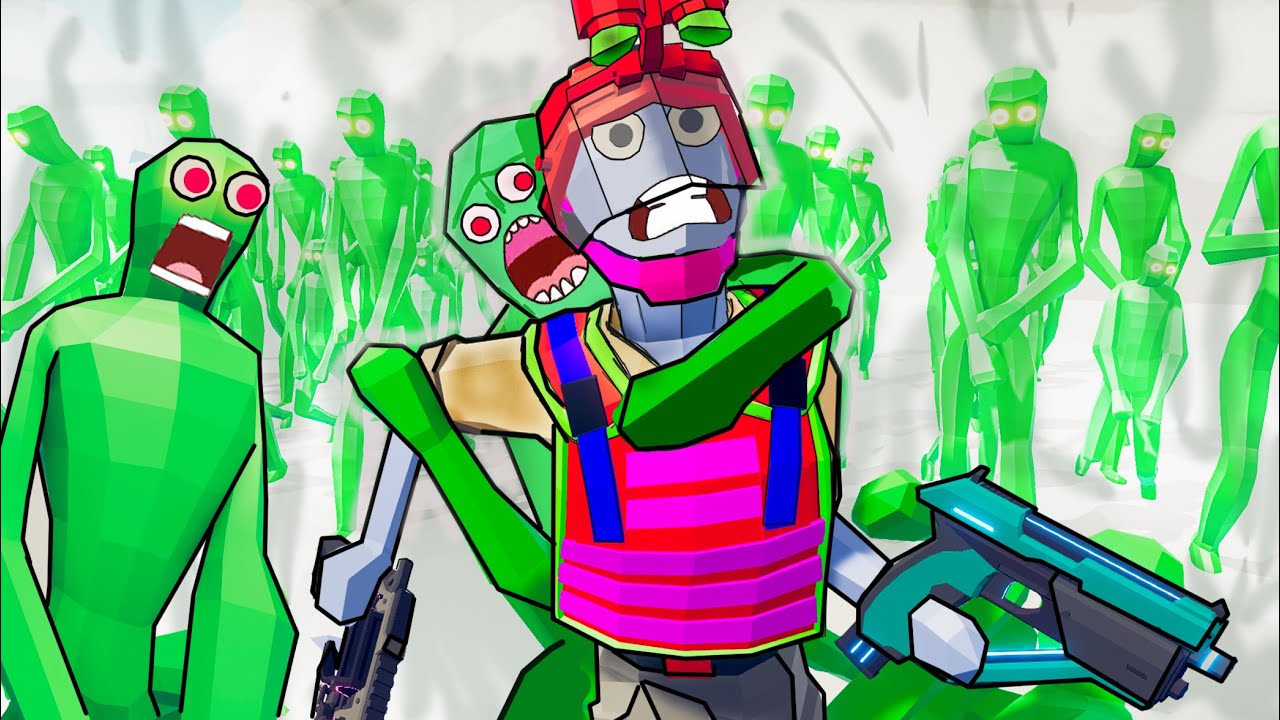 Zombie 100 Units vs Army Soldier - Totally Accurate Battle Simulator TABS