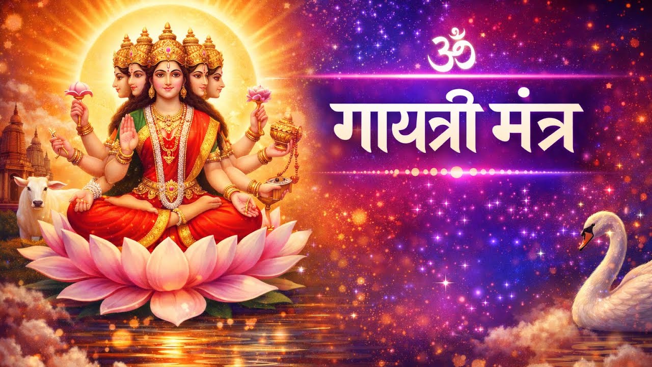 गायत्री मंत्र 108 बार | Gayatri Mantra for Morning Meditation | Om Bhur Bhuvah Swaha chanting 