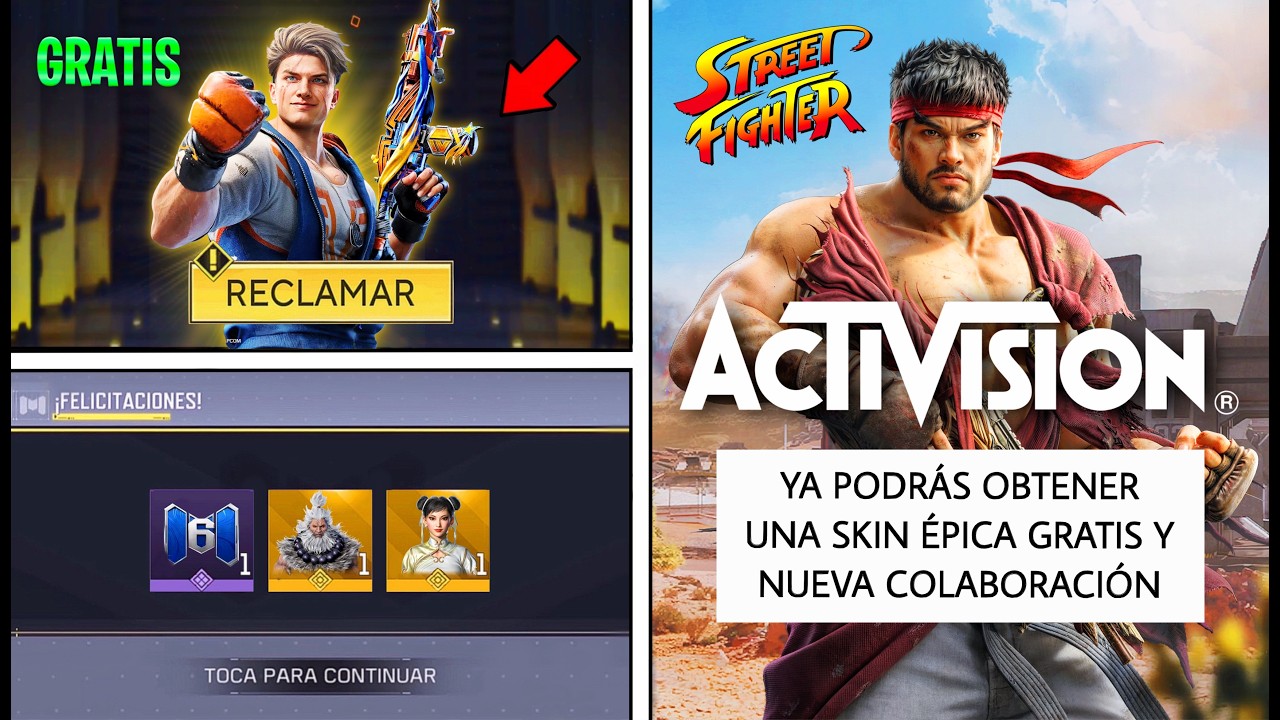 PERSONAJE GRATIS Y TODA LA COLABORACI&Oacute;N STREET FIGHTER EN COD MOBILE