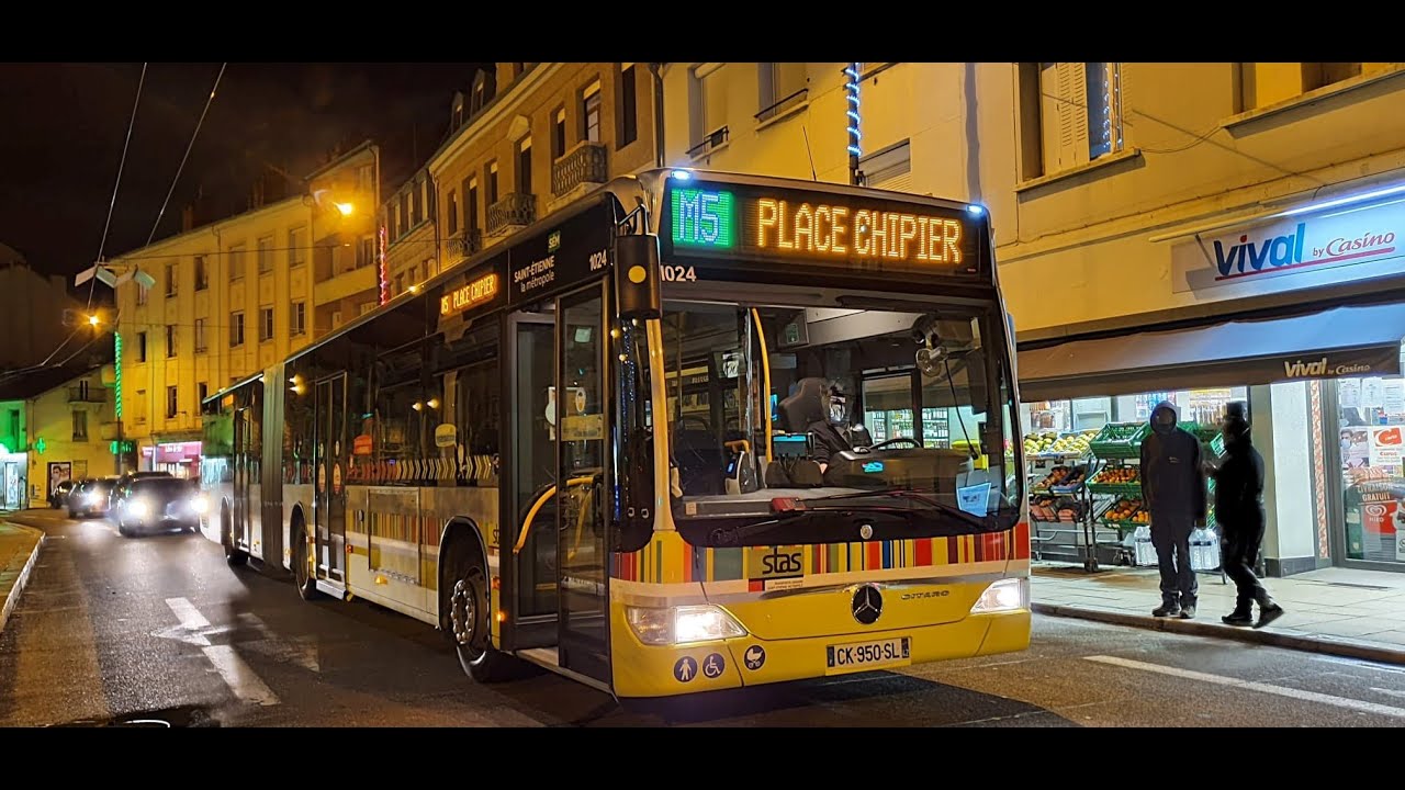 (TIMELAPSE) Roadtrip Ligne M5 de St-Étienne Square Violette à Rive-de-Gier Place Chipier