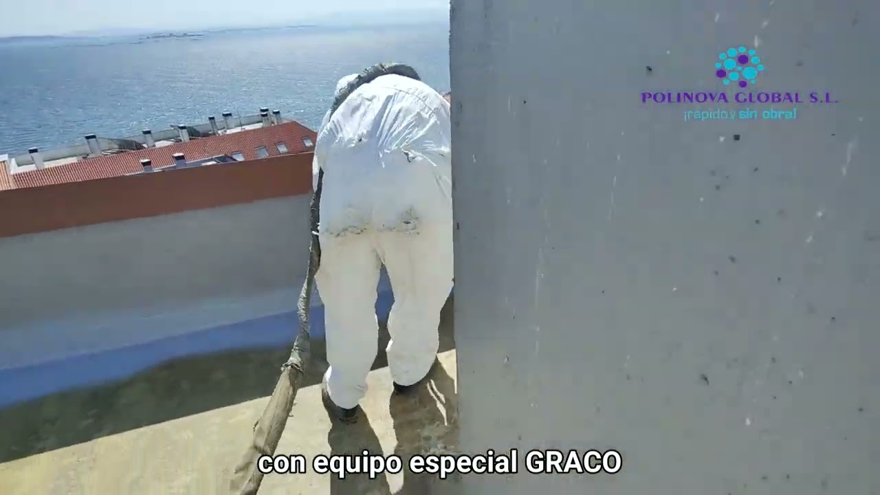 IMPERMEABILIZAR CUBIERTA PLANA CON POLIUREA EN CALIENTE@PolinovaGlobalSLpoliurea