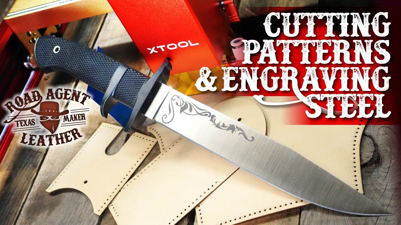 Cutting Patterns and Engraving Steel with xTool's D1 Pro Laser Cutter and Engraver Leather Working
