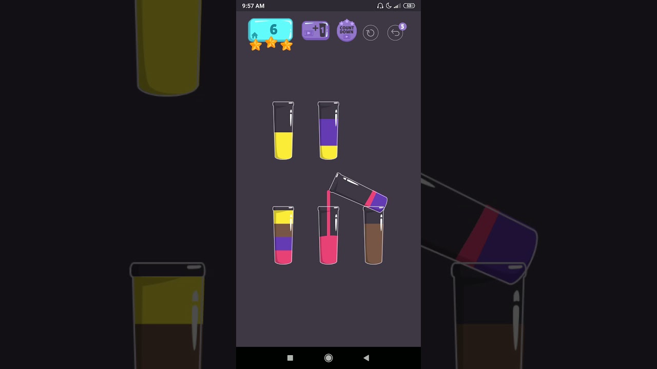 Cups Sort Puzzle | Level 6 | Gameplay Walkthrough