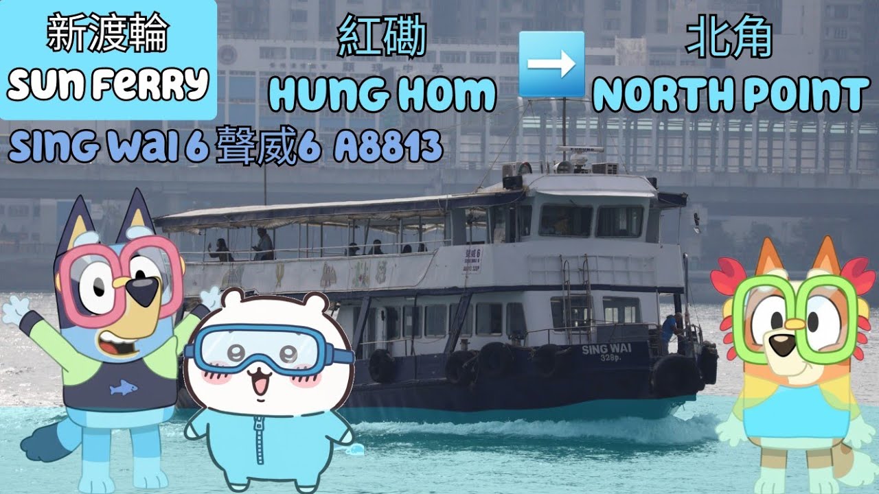 (Cross depot ferry跨廠船5)Hong Kong Sun Ferry HUH to NOP香港新渡輪紅磡→北角 Sing Wai 6 聲威6 A8813