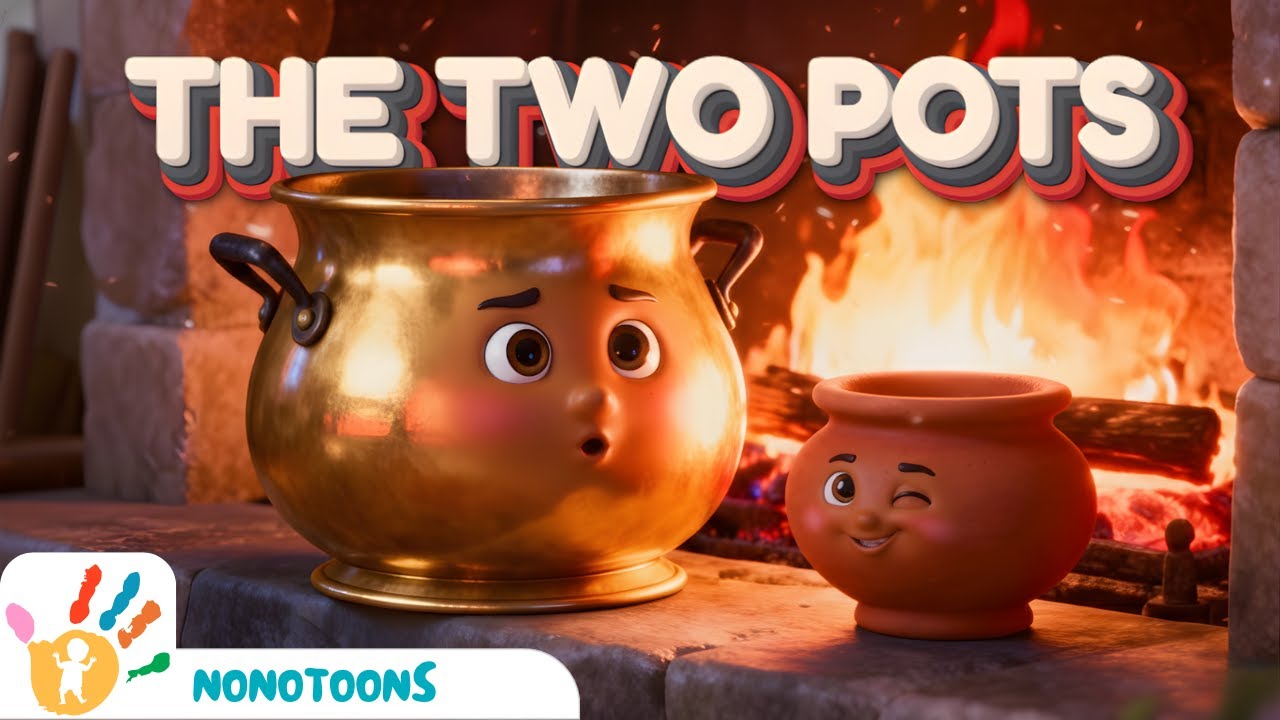 The Two Pots Story⚱️ | Aesop Fables for Kids | Moral Story in English