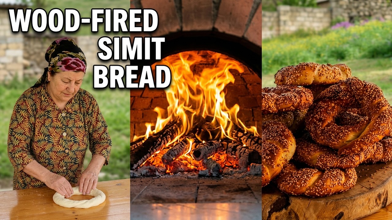 Baking Simit in a Wood-Fired Oven | Village Life