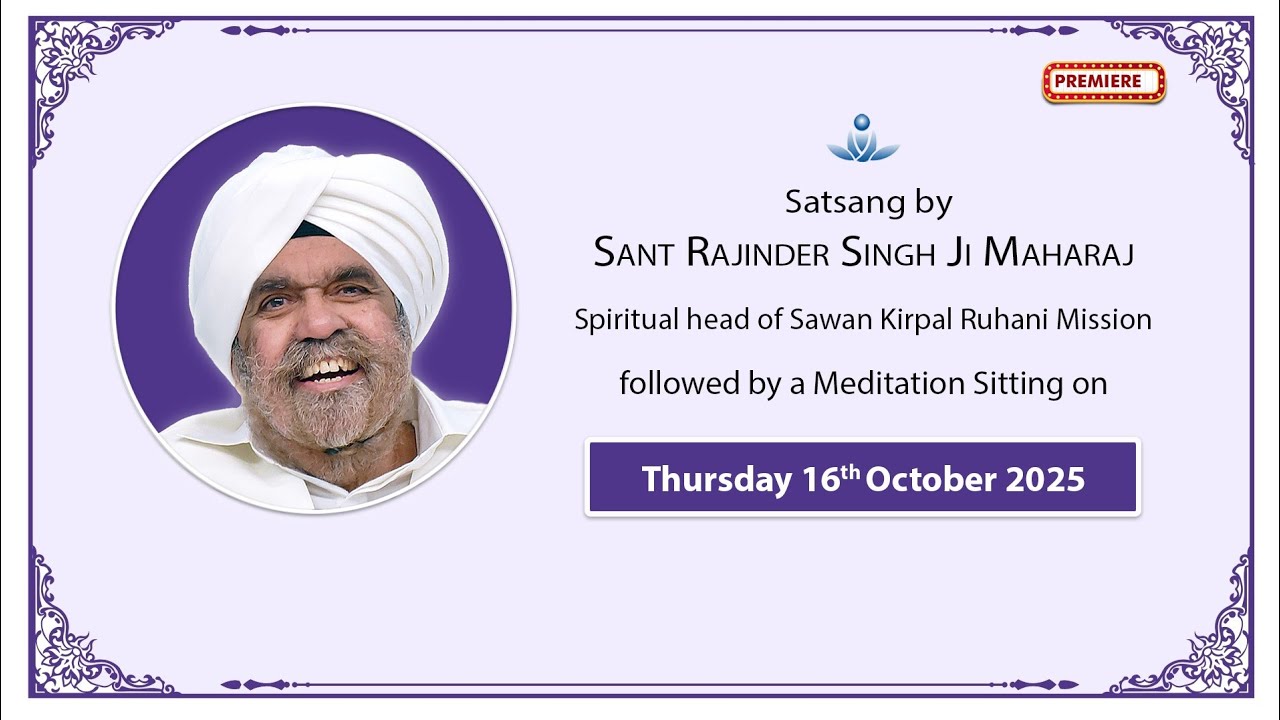 Satsang By Sant Rajinder Singh Ji Maharaj - Oct 16, 2025