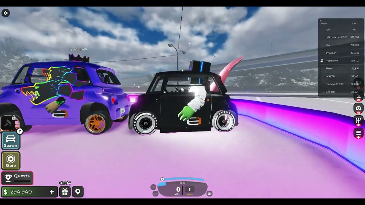1v1 two best racing games on Roblox challenge