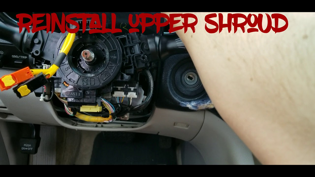 Lexus RX400h steering wheel clock spring removal