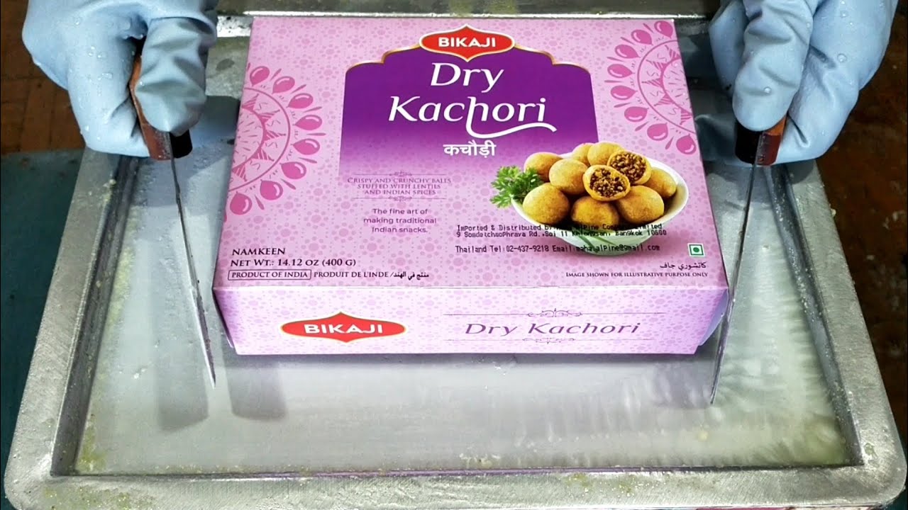 Bikaji Dry Kachori lemon Ice Cream Rolls Street Food ASMR | YUMMY FC