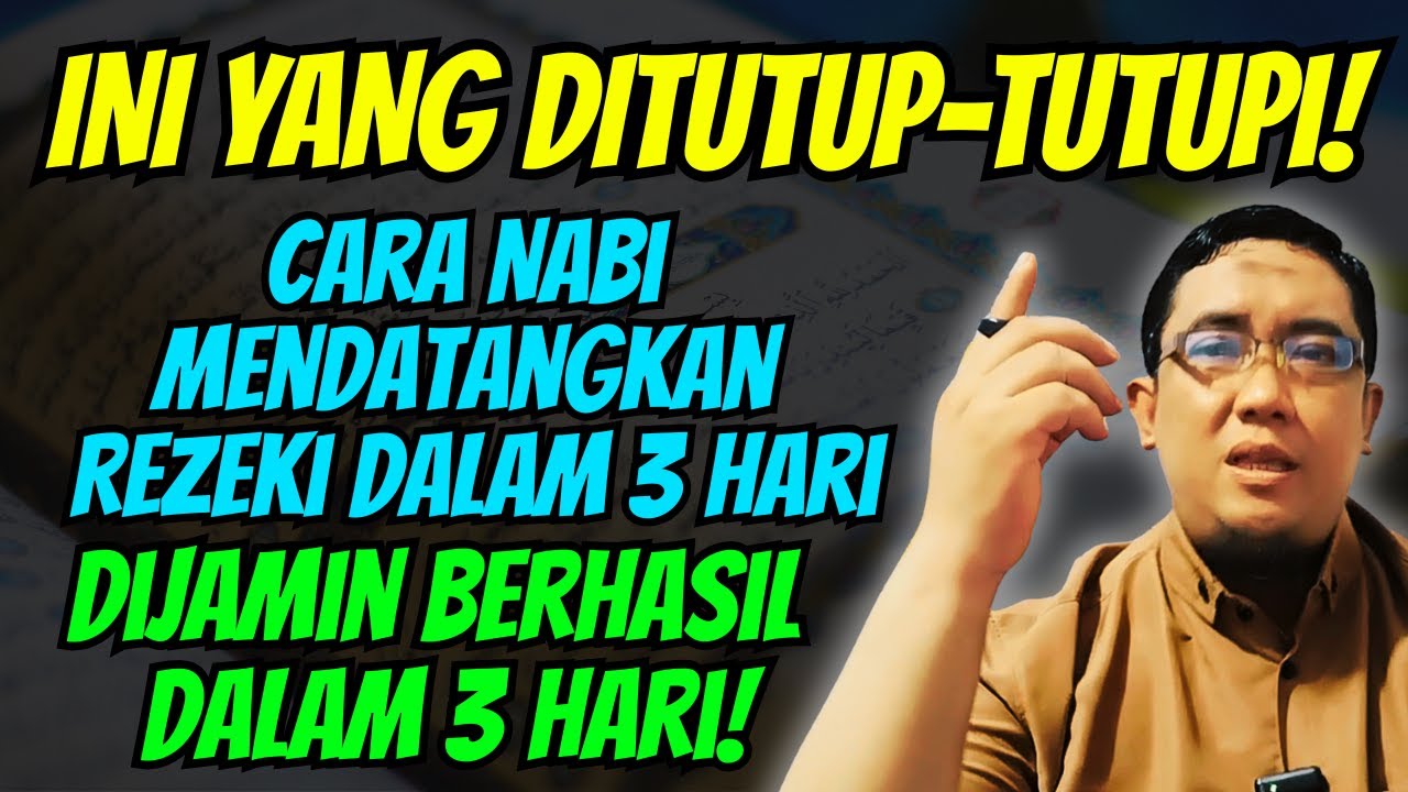 3 Hari Rezeki Deras‼️ Rahasia Nabi Ini Baru Terungkap Setelah Ribuan Tahun
