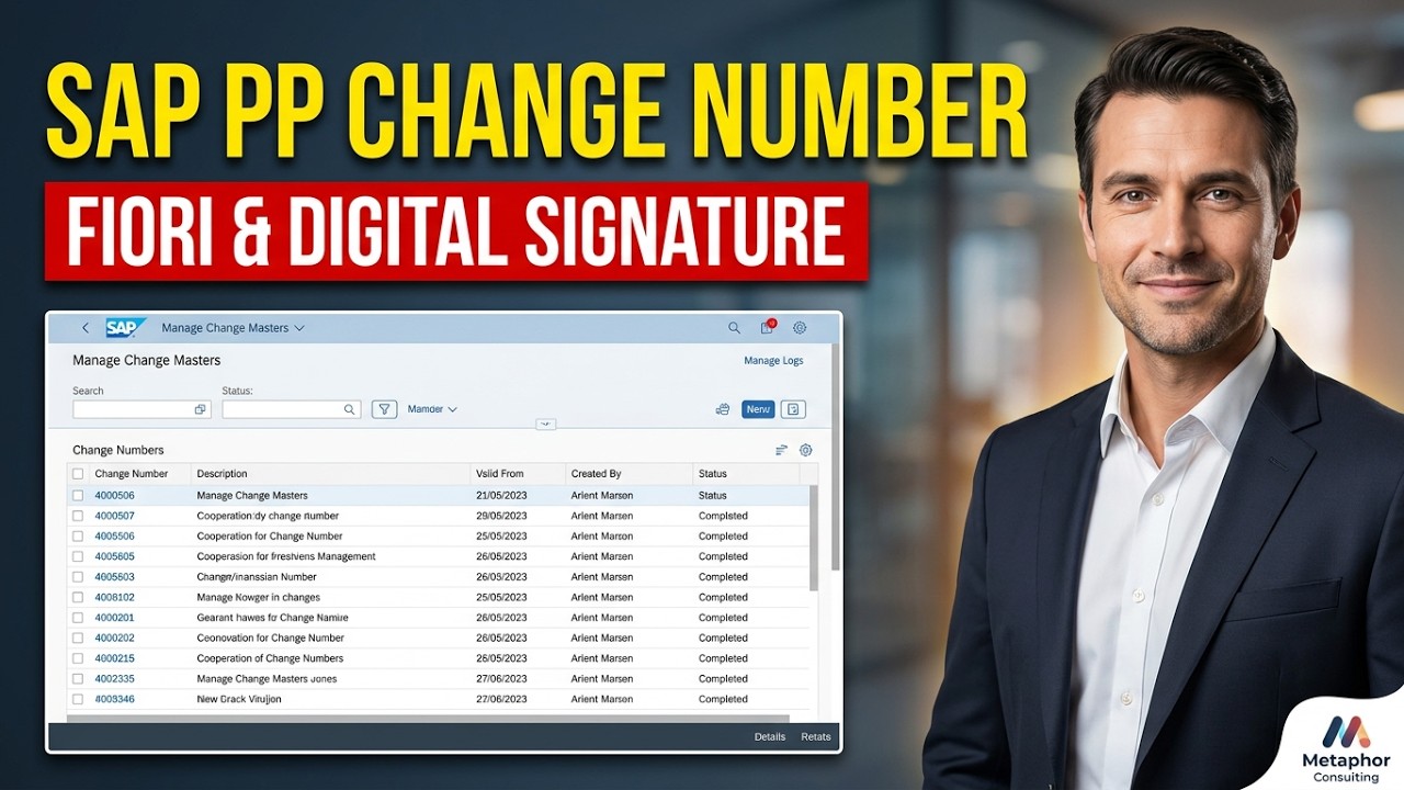 Create sap PP master data | FIORI app in SAP PP |Change number in sap pp|ECM for BOM|BOM Master Data