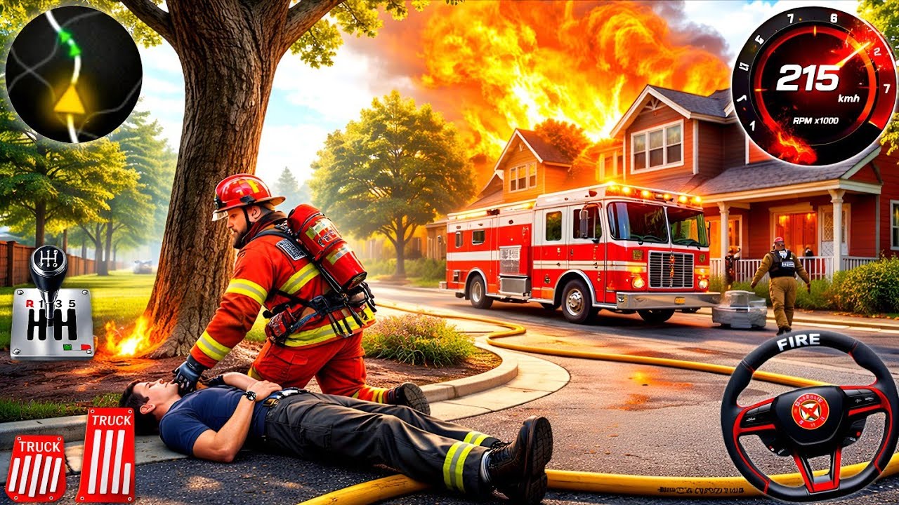 Fire Truck City Rescue Simulator 3D - 911 Emergency Firefighter Driving - Android Gameplay 