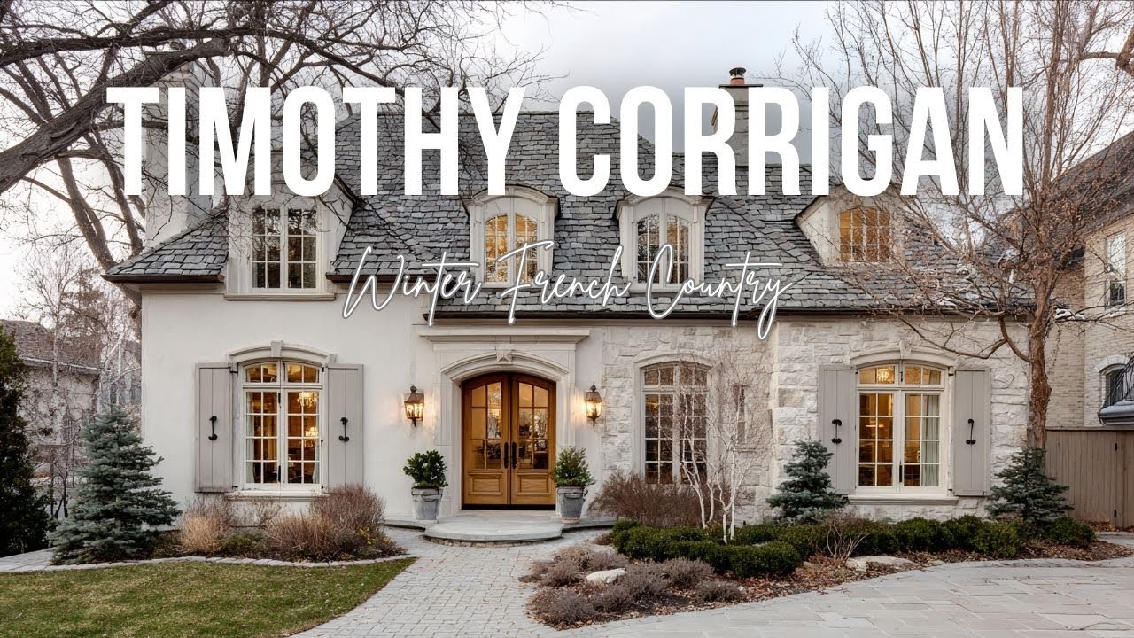 Sophisticated Winter French Country Living inspired by Timothy Corrigan in cream gold and gray