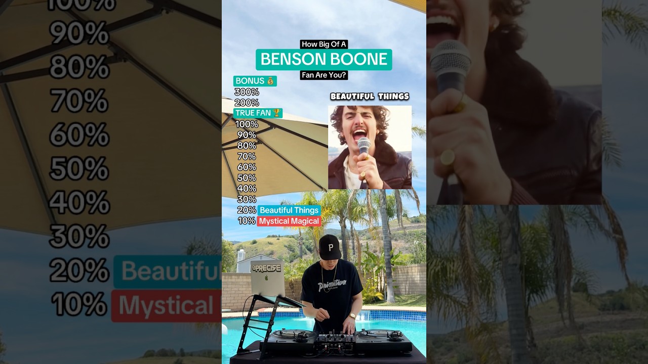 How big of a Benson Boone fan are you? 📈 (Mystical Magical, Beautiful Things, & more)