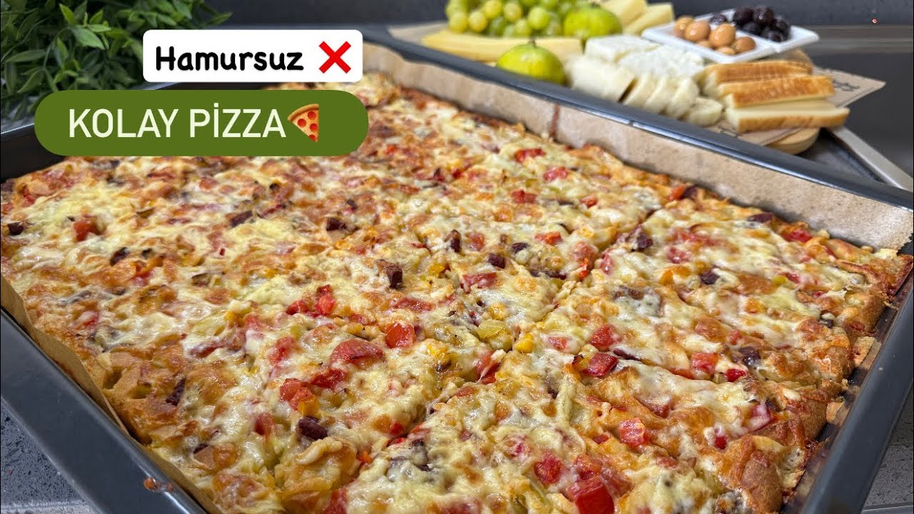 HAMURSUZ ❌ ŞİPŞAK KOLAY PİZZA 🔝 ÇAY DEMİNİ ALANA KADAR SERVİSE HAZIR 😋 #trend #pizza 