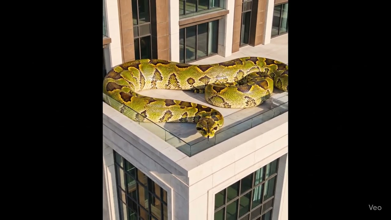 Video Ular Python di Gedung Mewah