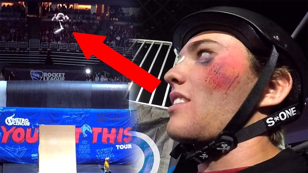Пошёл на самый крутой трюк в своей жизни... и разбился! (Nitro Circus Live)