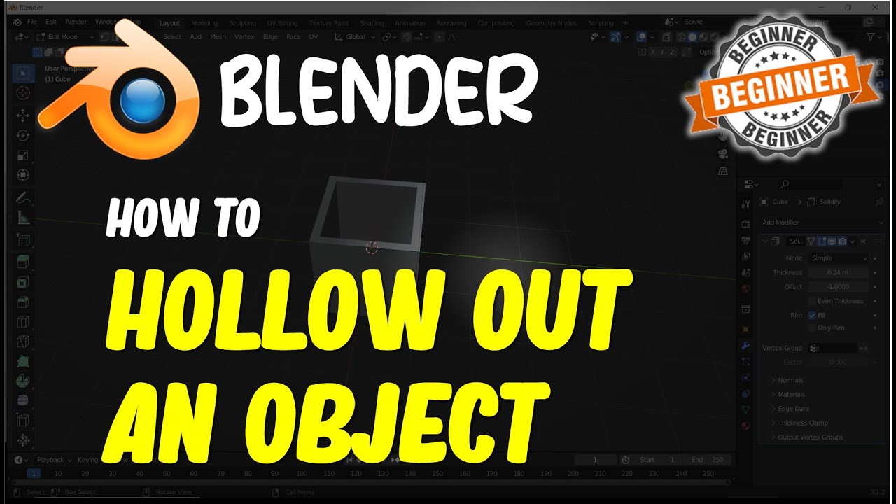 Blender How To Hollow Out An Object
