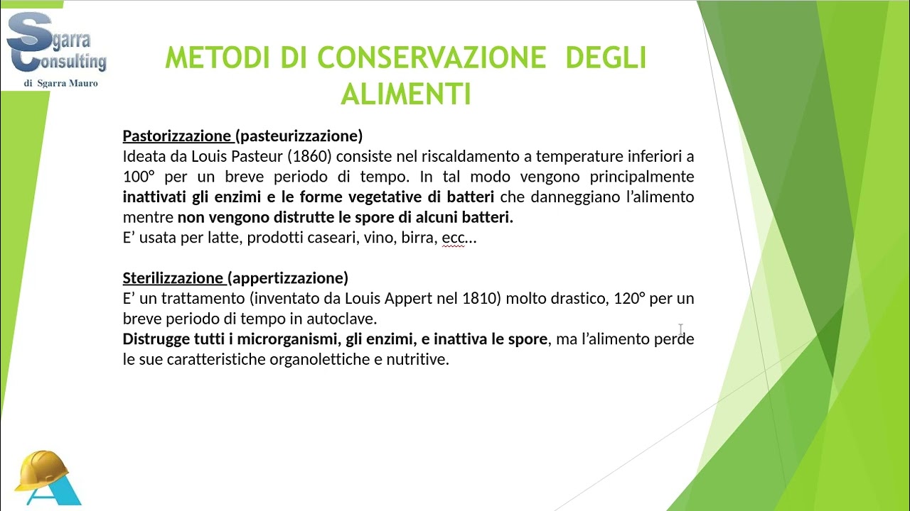 Metodi di conservazione  Alimenti 2