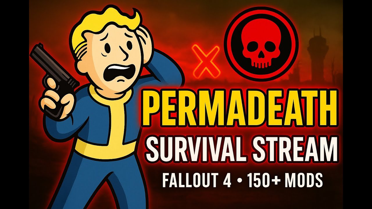 ☢️Fallout 4 PERMADEATH Hardcore Survival Modpack – Hugh Mann DAY 5 | 150+ Mods | RTX 5090