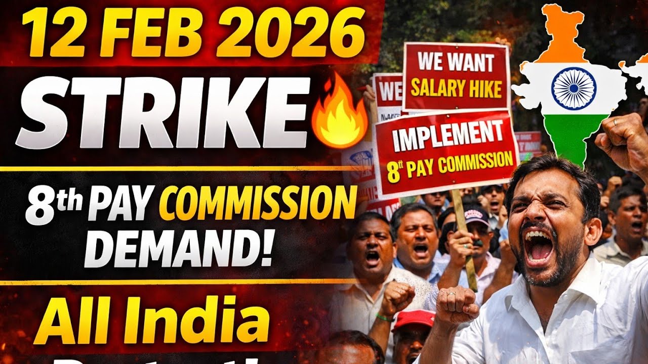 डाक विभाग महाआंदोलन 12 फरवरी को सभी Union का बड़ा Strike, GDS को मिल सकती 8वे वेतन और 8 घंटा Duty ✅😮