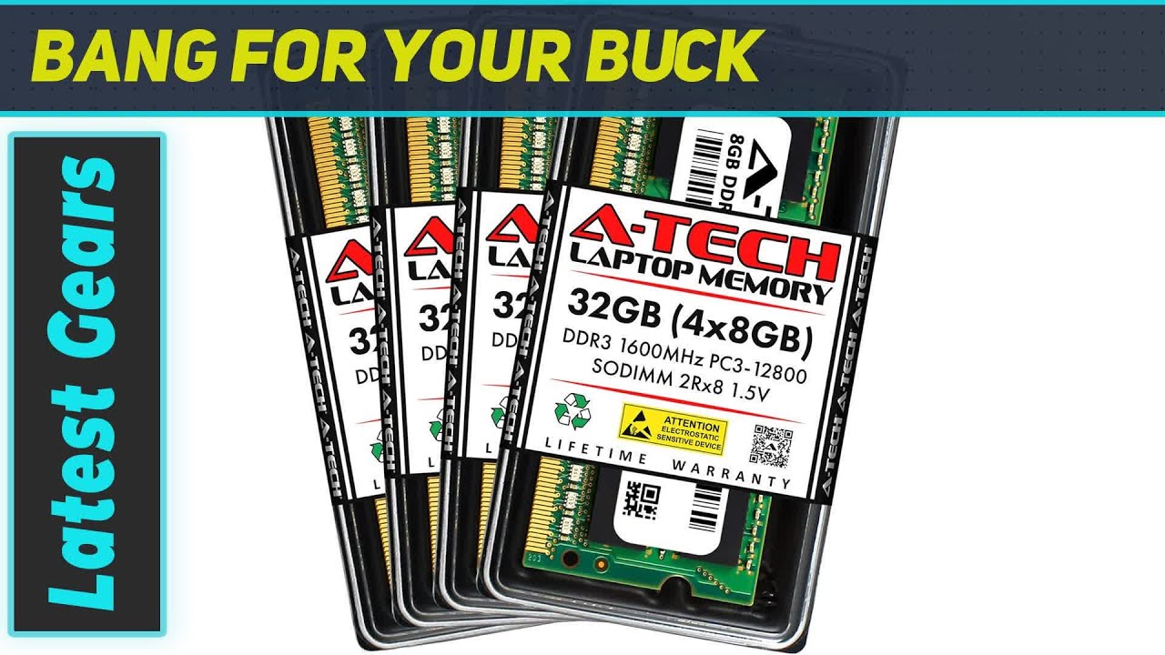 A-Tech 32GB DDR3 1600MHz SODIMM PC3-12800 Laptop RAM: Unleash Your Laptop's Power!