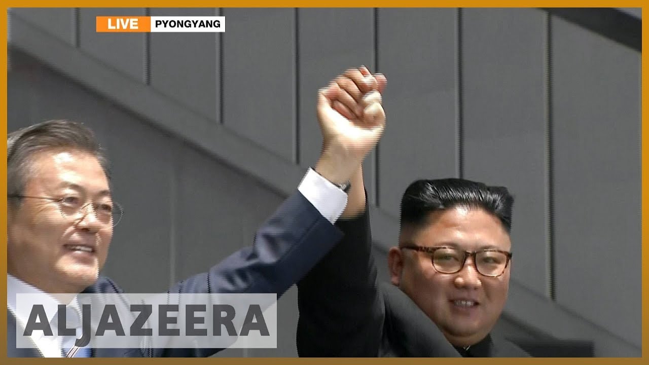 🇰🇵 Мун Чжэ Ин и Ким Чен Ын выступили перед 150-тысячной толпой | Al Jazeera English