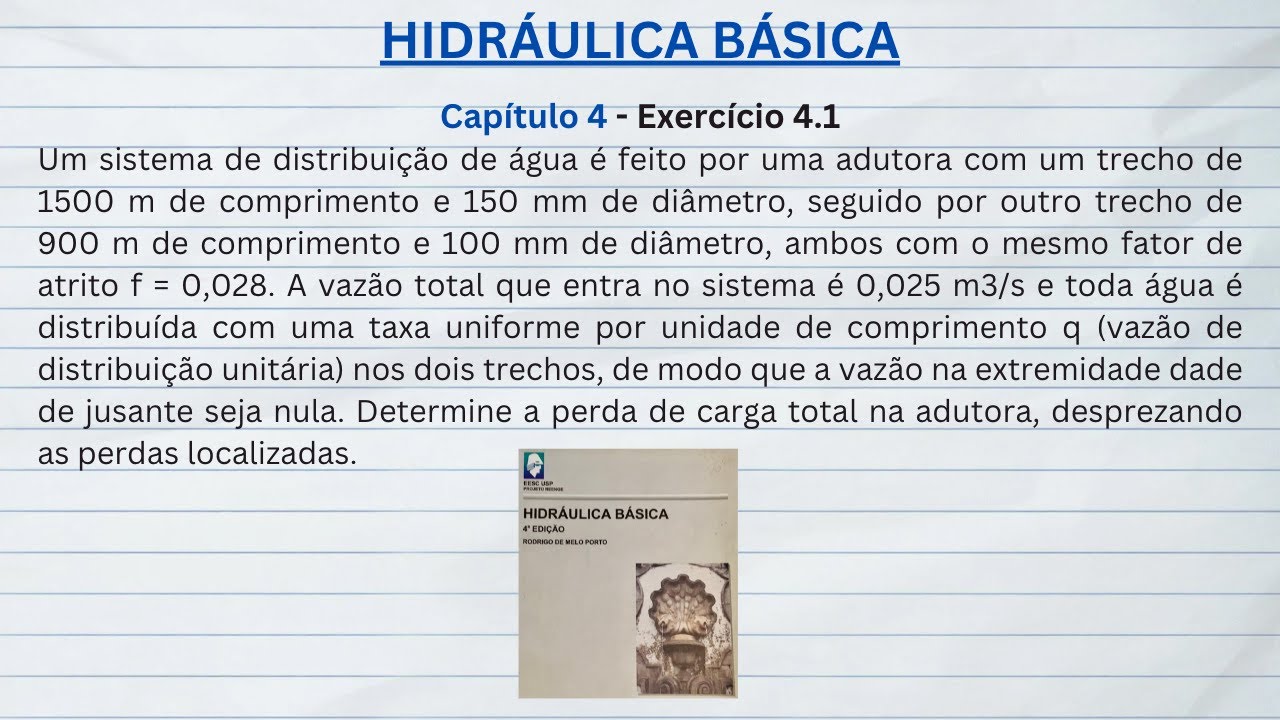 Hidráulica Básica. Exercício 4.1