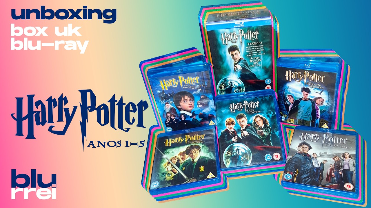 Unboxing Harry Potter Box Blu Ray Anos 1 a 5 Inglaterra