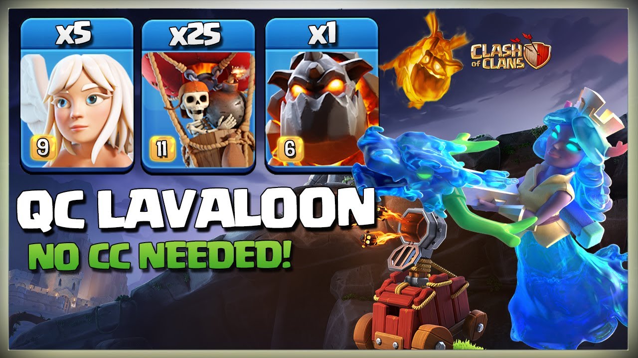 TH16 Qc Lalo Attack Strategy | Th 16 Queen Charge LavaLoon Attacks Clash of clans coc
