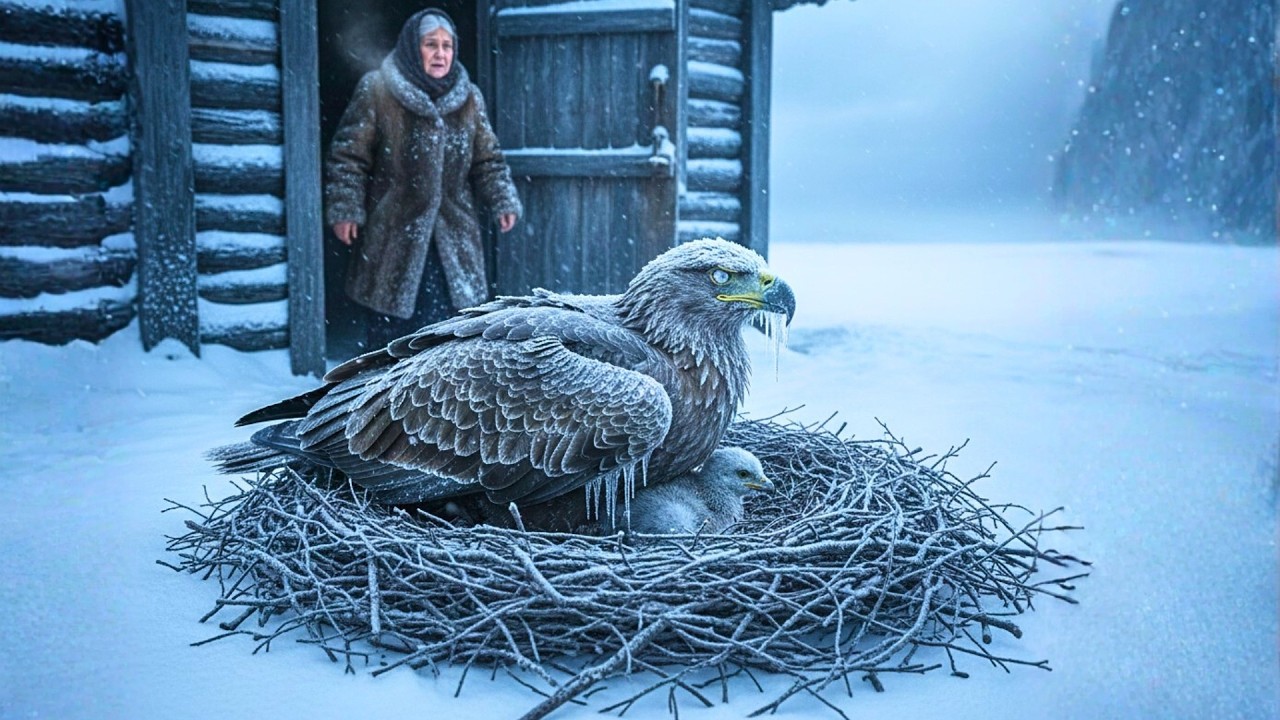 At -71°C in Yakutia, an Old Woman Rescues a Frozen Eagle
