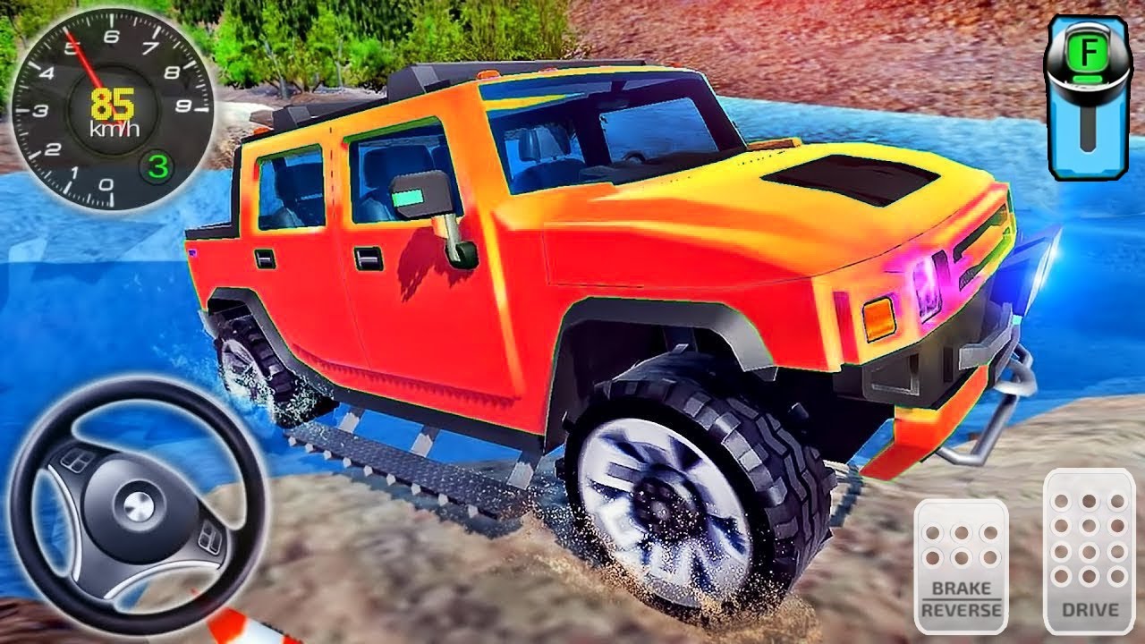 Offroad Hummer 4x4 SUV (Mountain Driving) Simulator - New app GamePlay #3