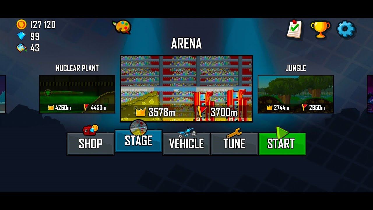Hill Climb Racing (2012) - Arena - All Vehicles and All Records