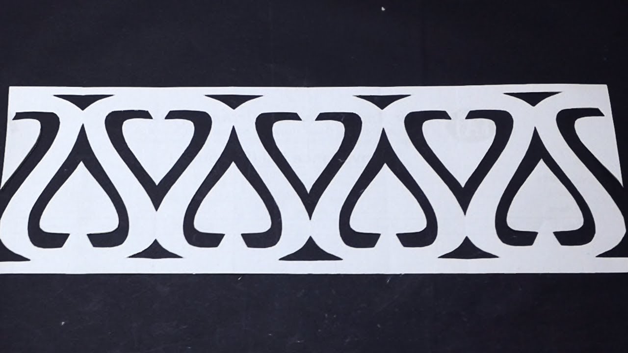 paper Borders-How to make Easy paper cutting Border Designs for decoration step by step-paper craft