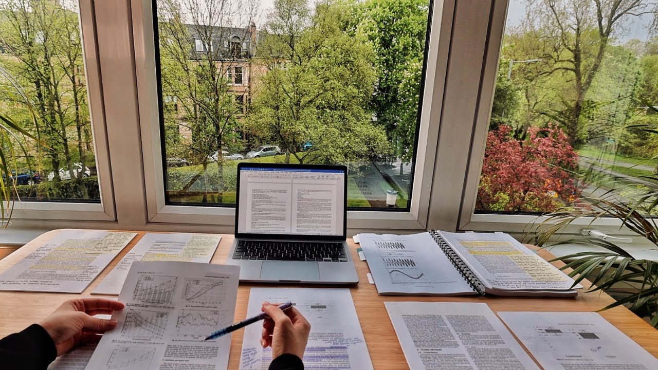 12 HOUR STUDY WITH ME⎢ Background noise, 10 min Break, No music, Study with Merve