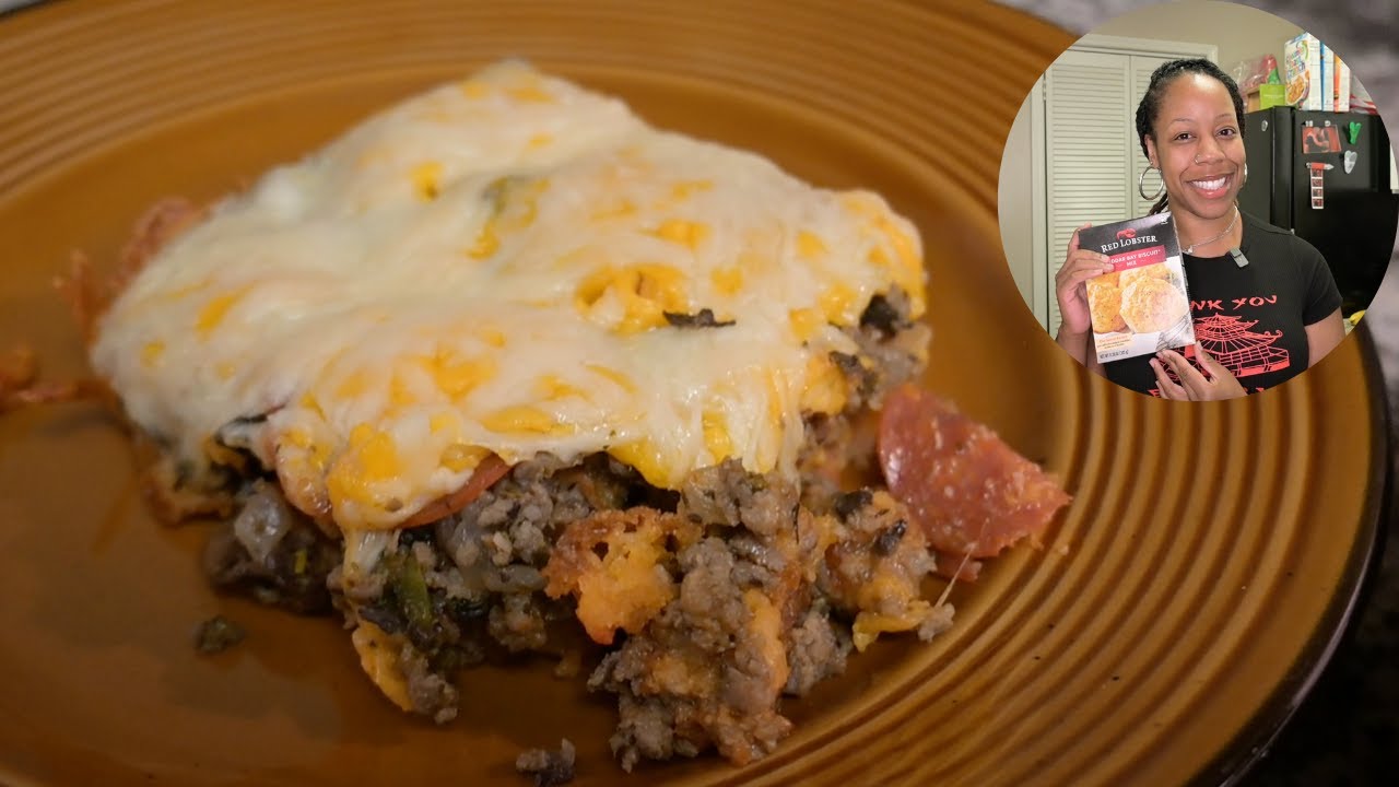 Easy Red Lobster Cheddar Bay Biscuit Deep Dish Pizza