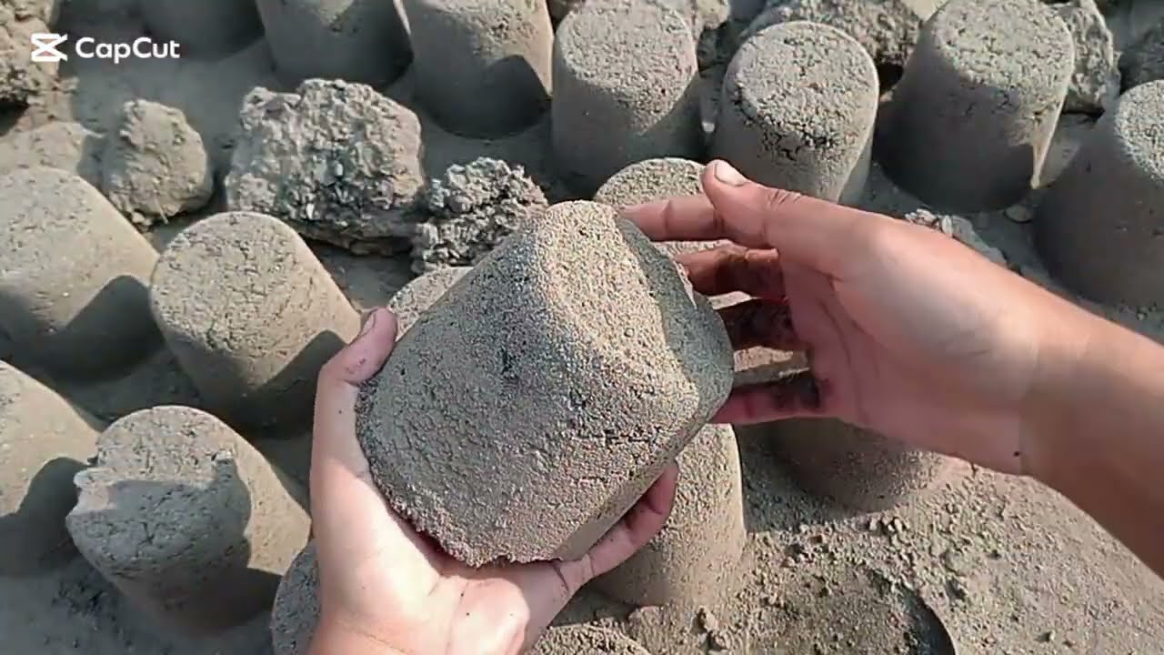 New video of super soft satisfying shapes of black charcoal chips 🤤 dry and pond crumbling