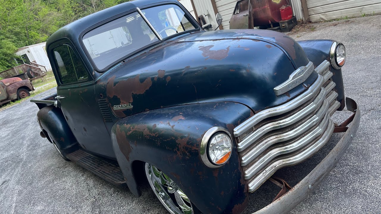 SOLD 1953 Chevy 3100 Short Bed 5 Window Patina Shop Truck LS AC @gatewayautosource