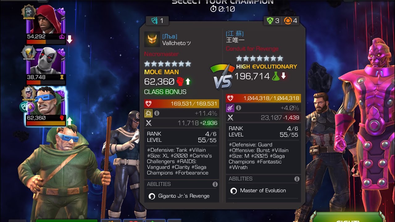 Mcoc | War Boss | Mole Man vs High Evolutionary 