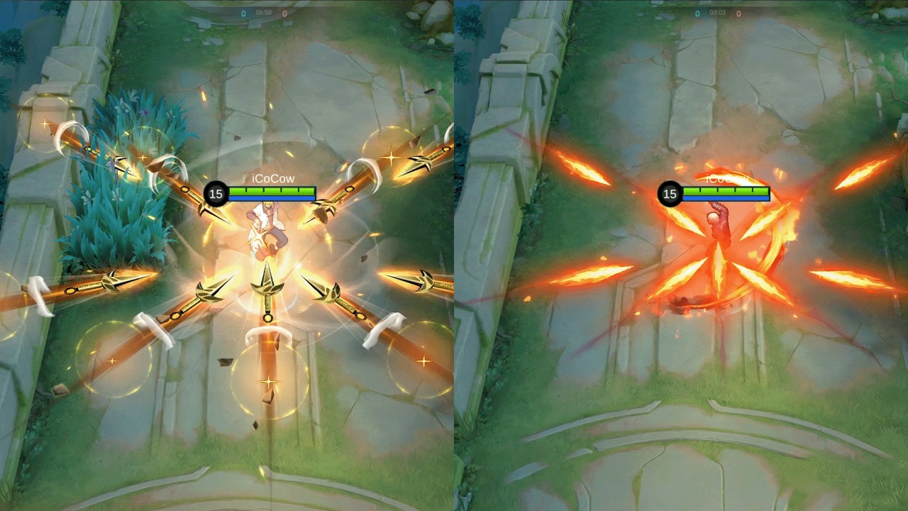 Gusion Minato Namikaze Skin  VS K Dash KoF Skin Comparison - Mobile Legends