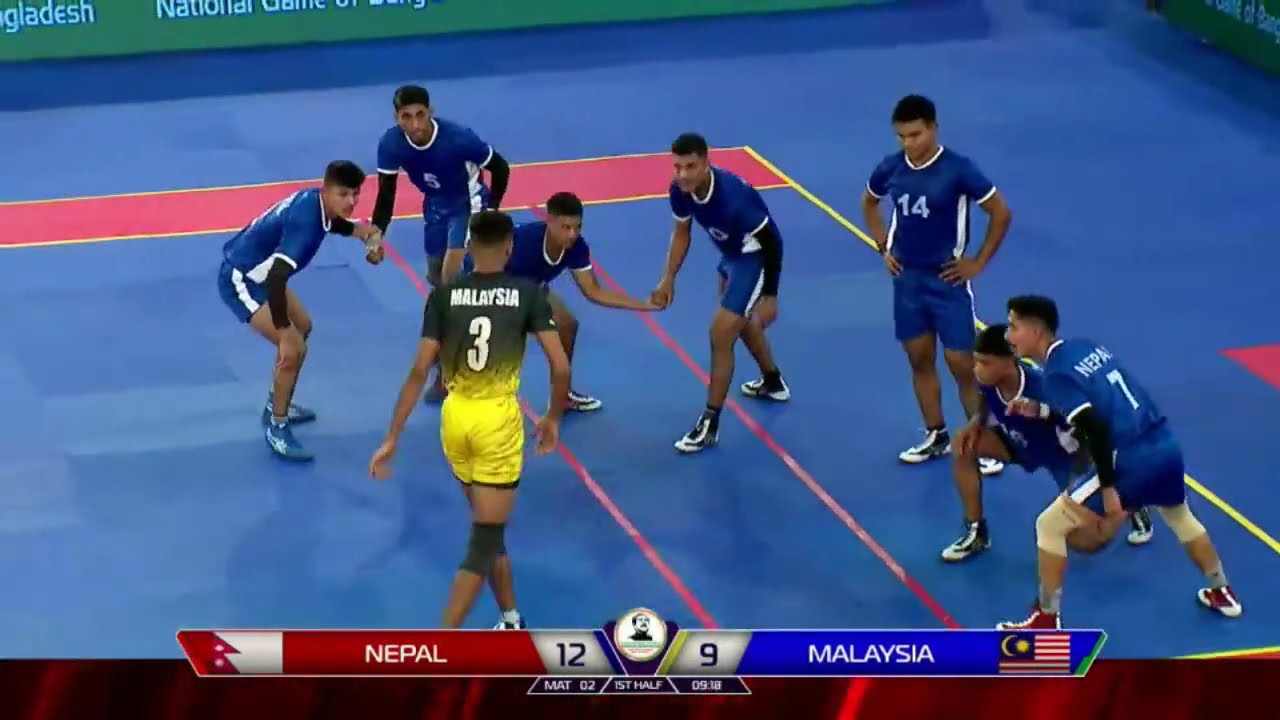Nepal VS Malaysia | Bangabandhu Cup 2024 International Kabaddi Tournament