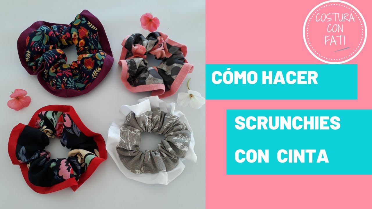 CÓMO HACER  SCRUNCHIES CON CINTA / scrunchies fáciles