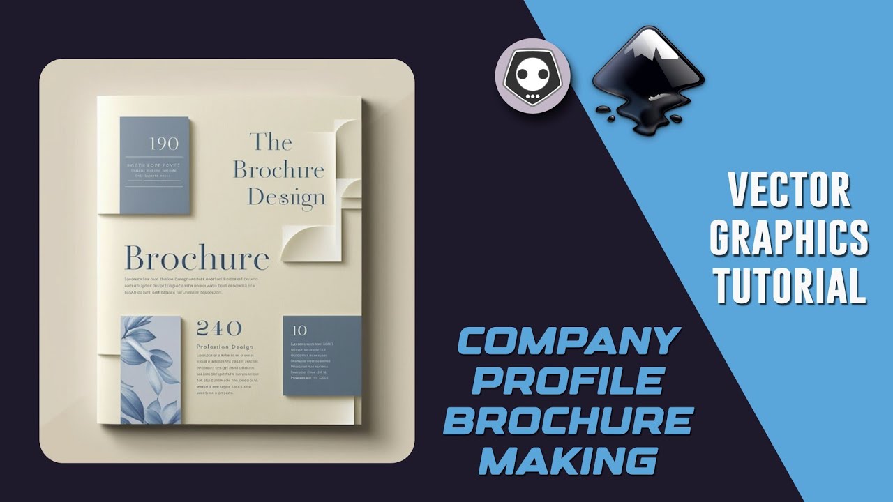 Inkscape Stunning | Polish design Brochure 4 company profile Vector graphic Tutotial hindi